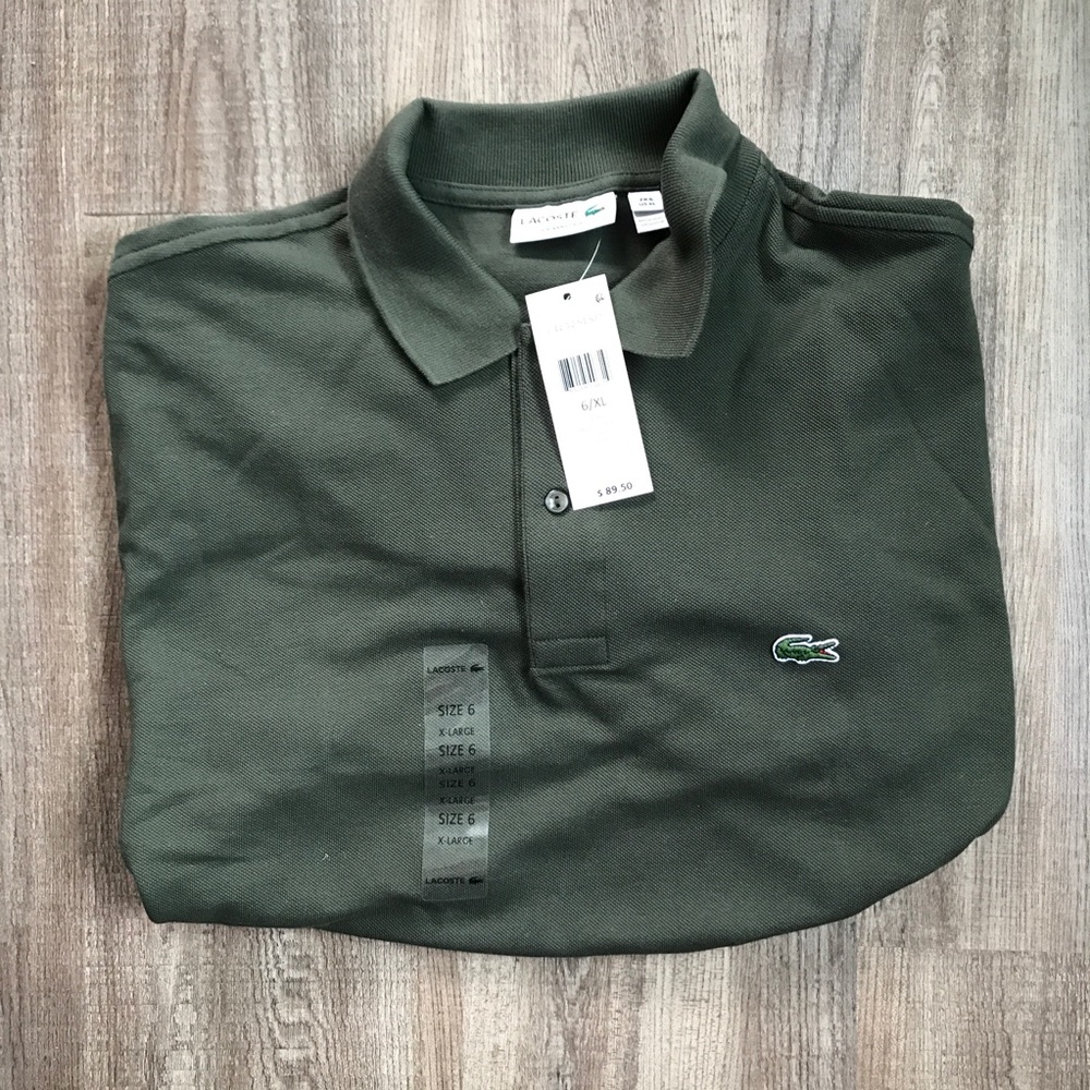 NWT LACOSTE MENS SHIRT SIZE 6 XL GREEN - Picture 3 of 4